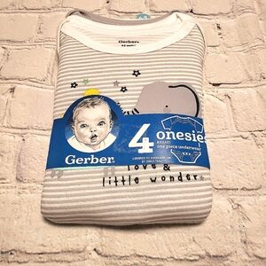 Gerber Baby 4 Onesies.